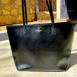 Kate spade black leather tote